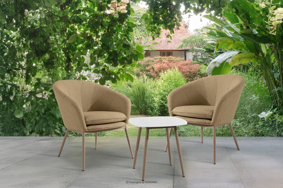 SOLIS Záhradné kreslá so stolom teplá béžová/béžová teplá béžová/béžová - obrázok 1