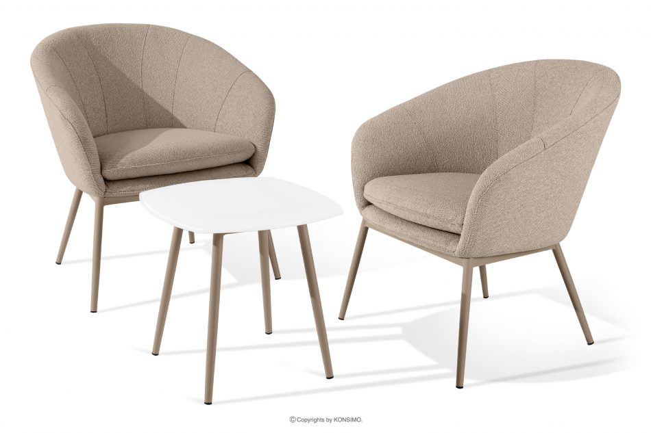 SOLIS Záhradné kreslá so stolom svetlo hnedá/béžová svetlo hnedá/béžová - obrázok 0