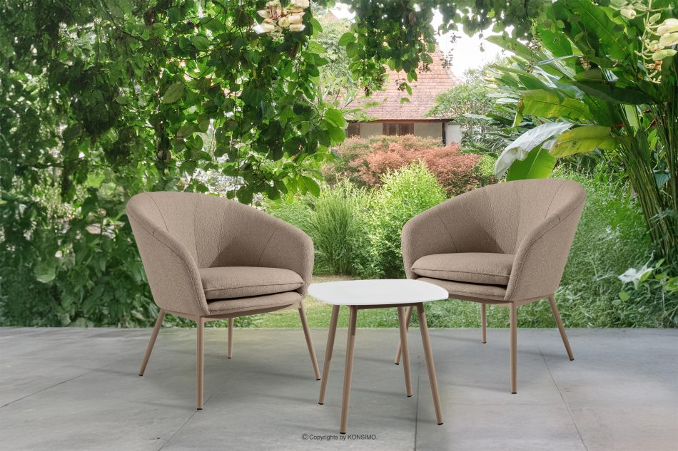 SOLIS Záhradné kreslá so stolom svetlo hnedá/béžová svetlo hnedá/béžová - obrázok 1