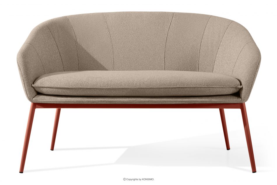 SOLIS Záhradná pohovka z vodoodolnej tkaniny svetlo hnedá/hrdzavá svetlo hnedá/červená - obrázok 0