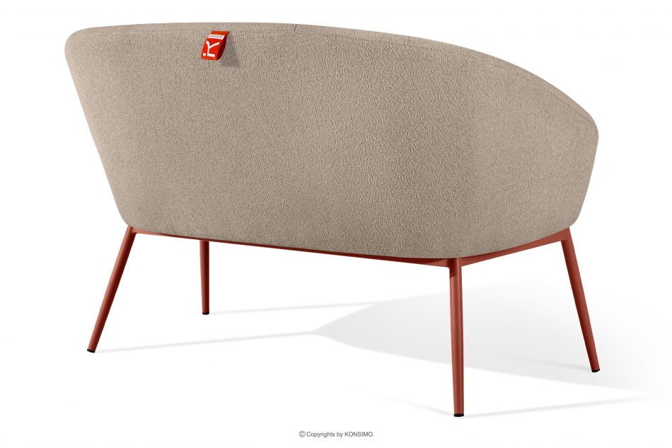 SOLIS Záhradná pohovka z vodoodolnej tkaniny svetlo hnedá/hrdzavá svetlo hnedá/červená - obrázok 3