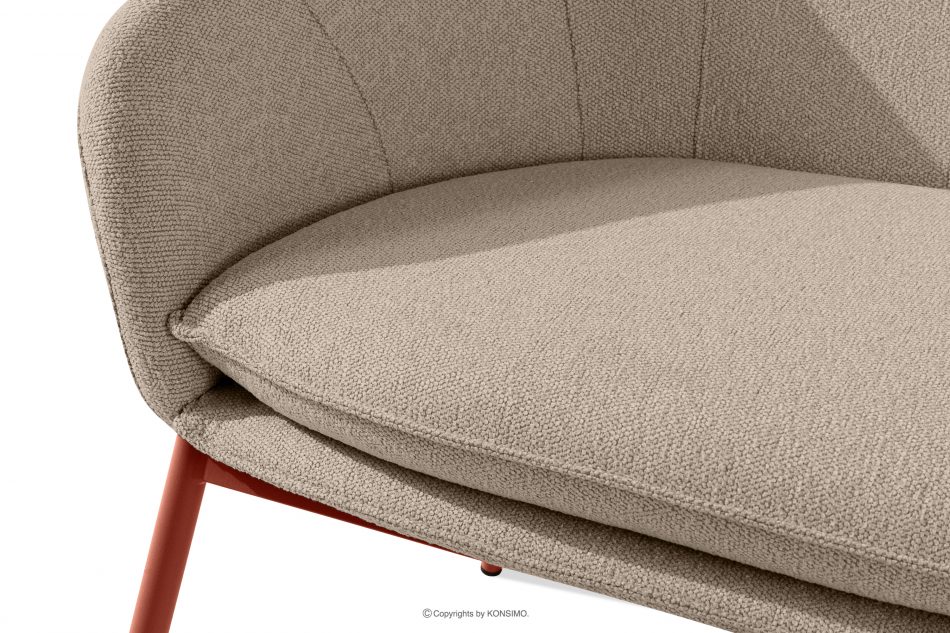 SOLIS Záhradná pohovka z vodoodolnej tkaniny svetlo hnedá/hrdzavá svetlo hnedá/červená - obrázok 4