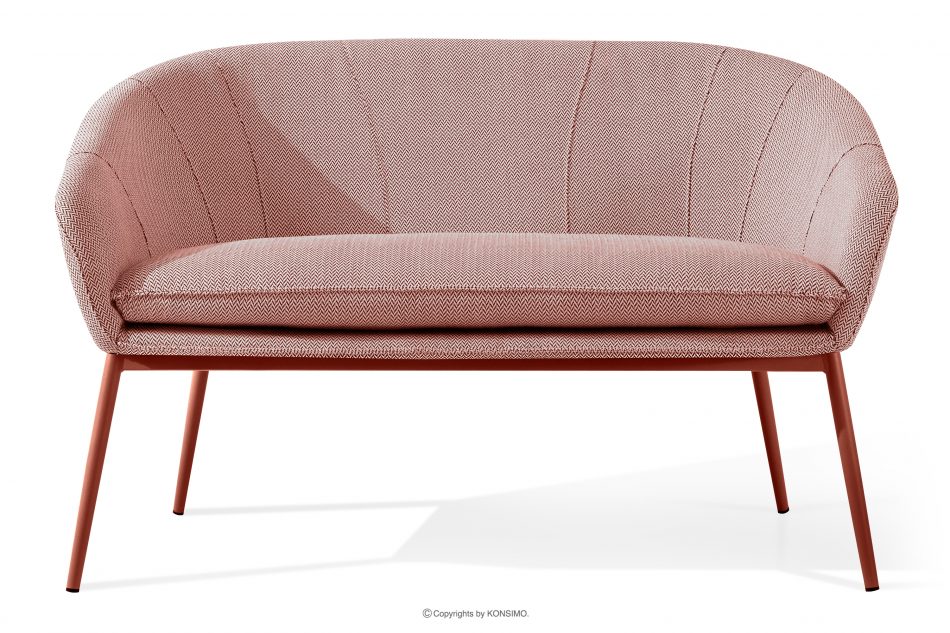 SOLIS Sada záhradného nábytku z vodoodolnej tkaniny bordová/biela/hrdzavá bordová/biela/červená - obrázok 2