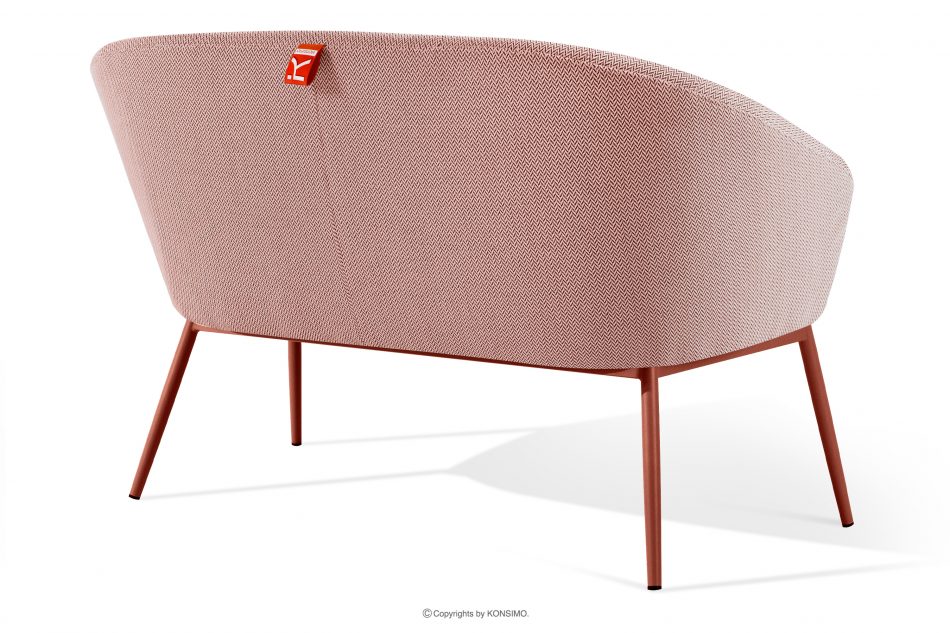 SOLIS Sada záhradného nábytku z vodoodolnej tkaniny bordová/biela/hrdzavá bordová/biela/červená - obrázok 4