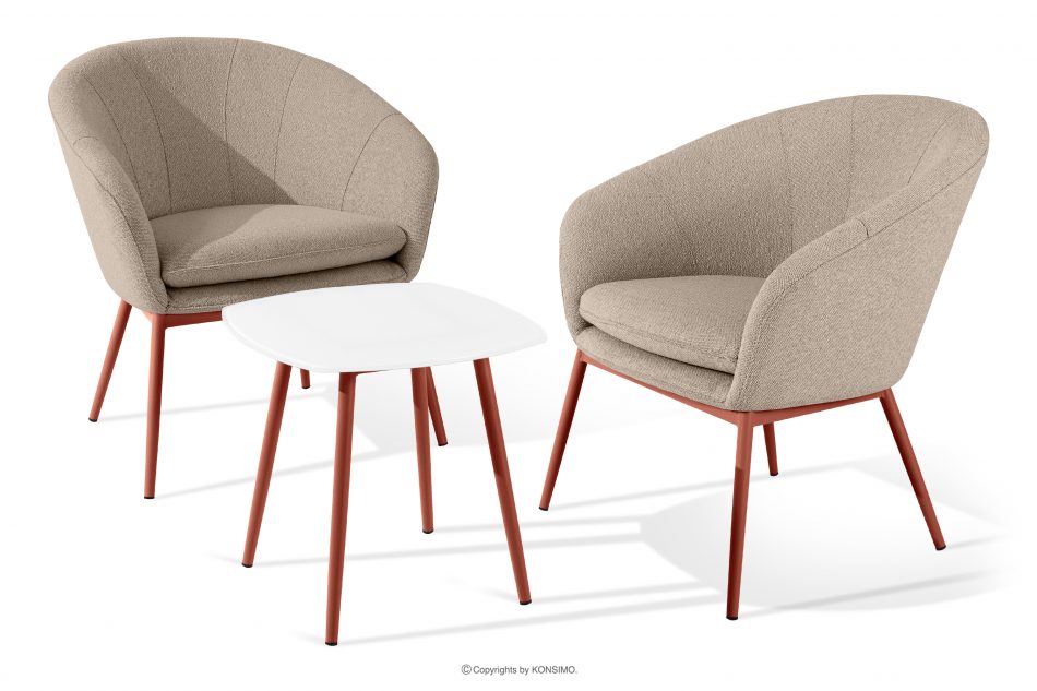 SOLIS Záhradný nábytok z nepremokavého materiálu svetlo hnedá/hrdzavá svetlo hnedá/ryžová - obrázok 0