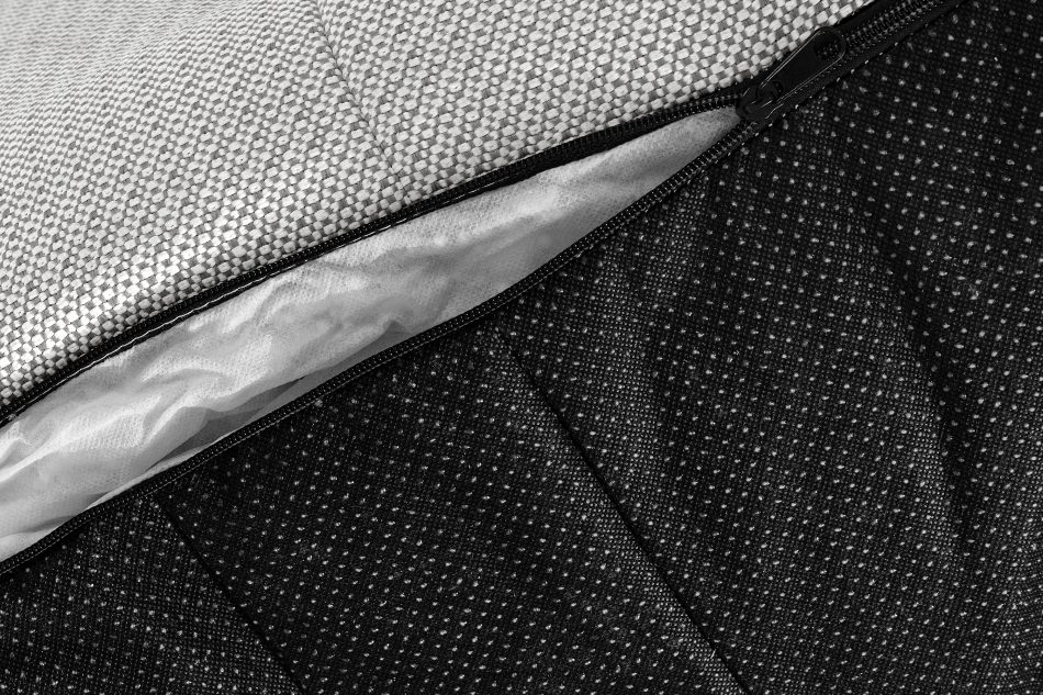 LOVIA Mäkká záhradná taburetka z tkanej vonkajšej látky tmavo sivá/biela tmavo sivá/biela - obrázok 8