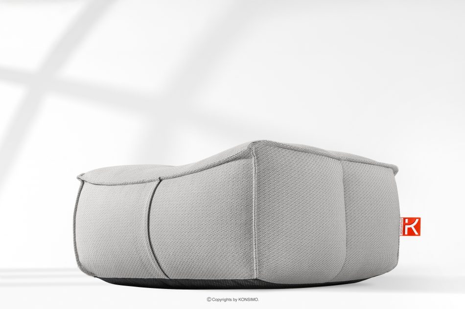 LOVIA Mäkká záhradná taburetka z tkanej vonkajšej látky tmavo sivá/biela tmavo sivá/biela - obrázok 11