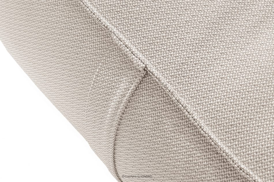 LOVIA Mäkká záhradná taburetka z tkanej vonkajšej látky tmavo béžová/biela tmavá béžová/biela - obrázok 4