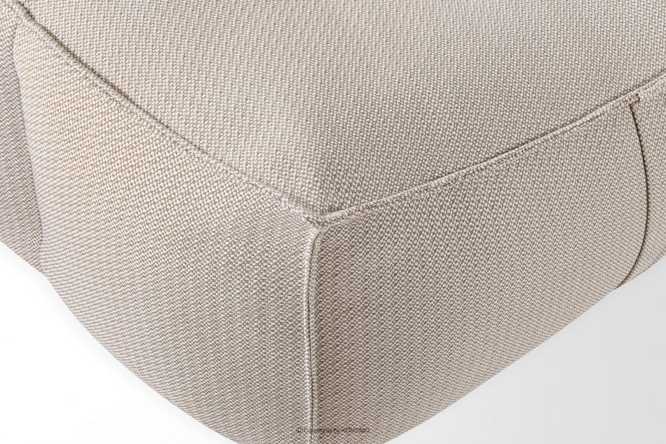 LOVIA Mäkká záhradná taburetka z tkanej vonkajšej látky tmavo béžová/biela tmavá béžová/biela - obrázok 5