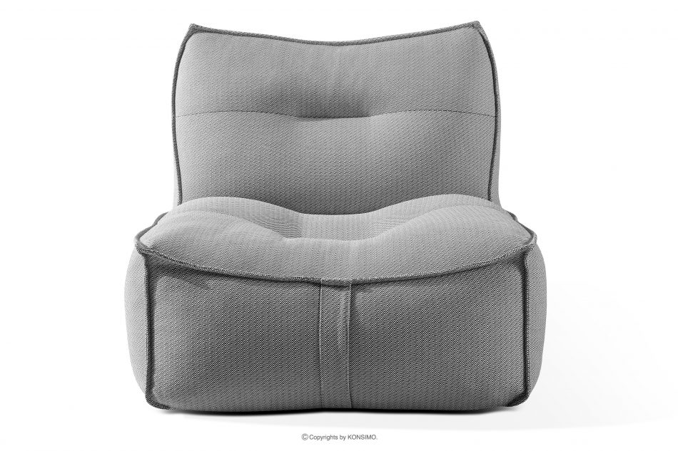 LOVIA Pohodlné záhradné kreslo z tkanej vonkajšej látky, čierna/biela čierna/biela - obrázok 0