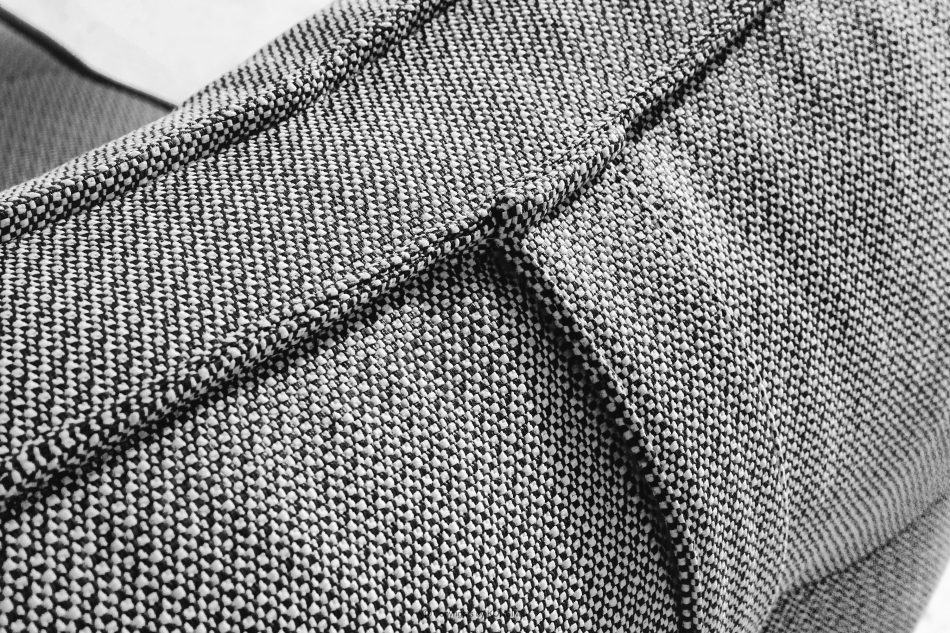 LOVIA Pohodlné záhradné kreslo z tkanej vonkajšej látky, čierna/biela čierna/biela - obrázok 7