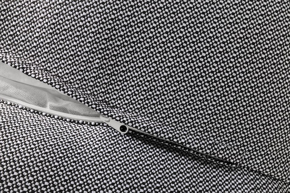 LOVIA Pohodlné záhradné kreslo z tkanej vonkajšej látky, čierna/biela čierna/biela - obrázok 11