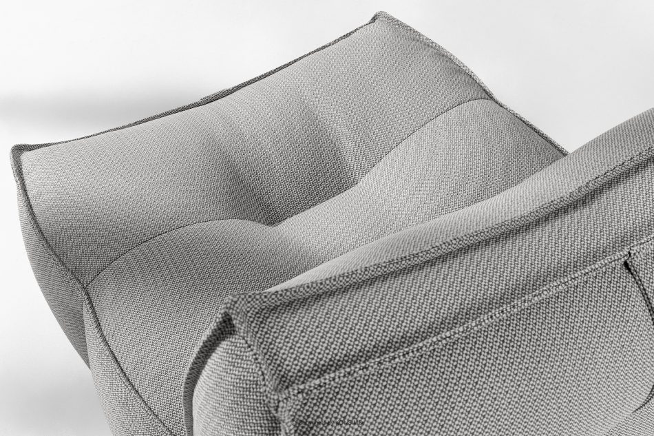 LOVIA Mäkký záhradný kreslo z tkanej vonkajšej látky tmavo šedá/biela tmavo sivá/biela - obrázok 6