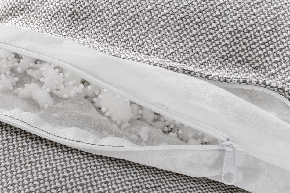 LOVIA Mäkký záhradný kreslo z tkanej vonkajšej látky tmavo šedá/biela tmavo sivá/biela - obrázok 12