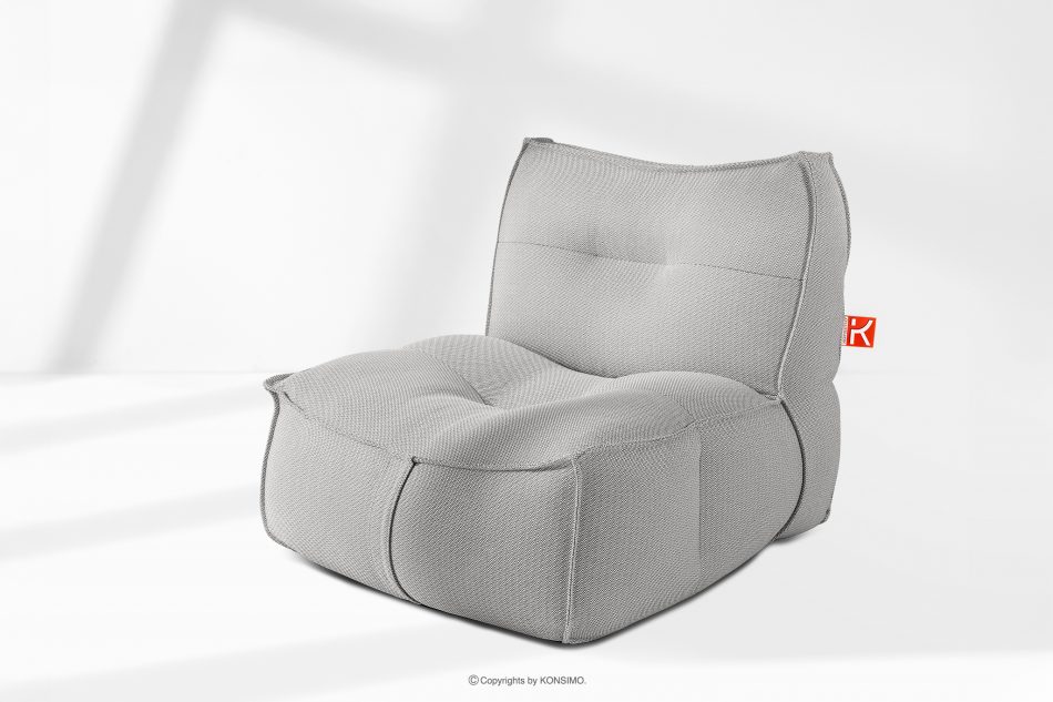 LOVIA Mäkký záhradný kreslo z tkanej vonkajšej látky tmavo šedá/biela tmavo sivá/biela - obrázok 15