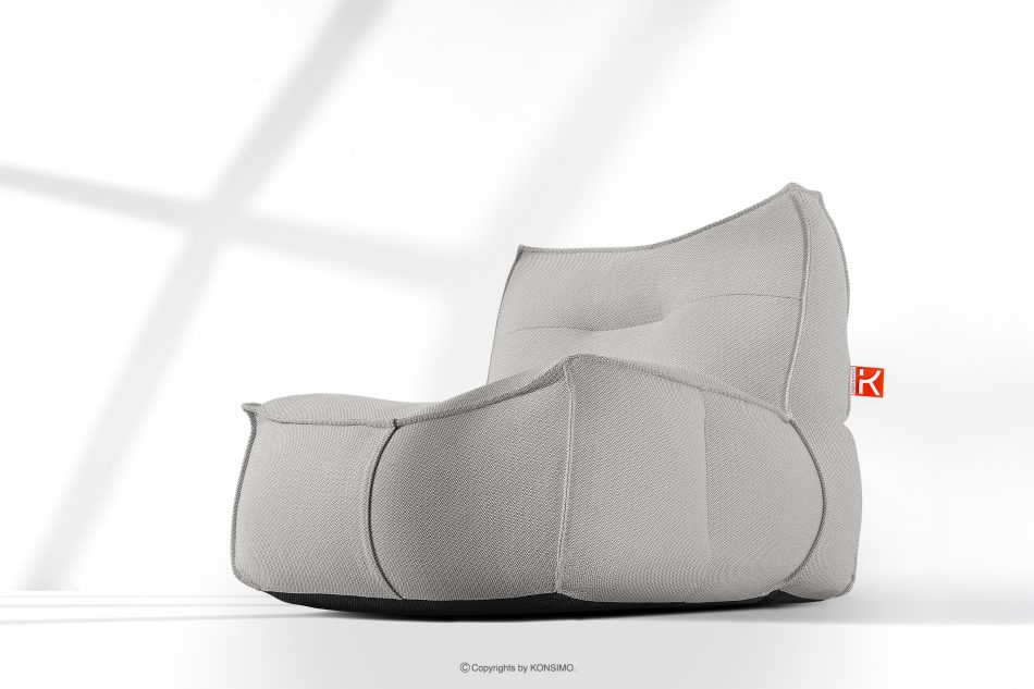 LOVIA Mäkký záhradný kreslo z tkanej vonkajšej látky tmavo šedá/biela tmavo sivá/biela - obrázok 16