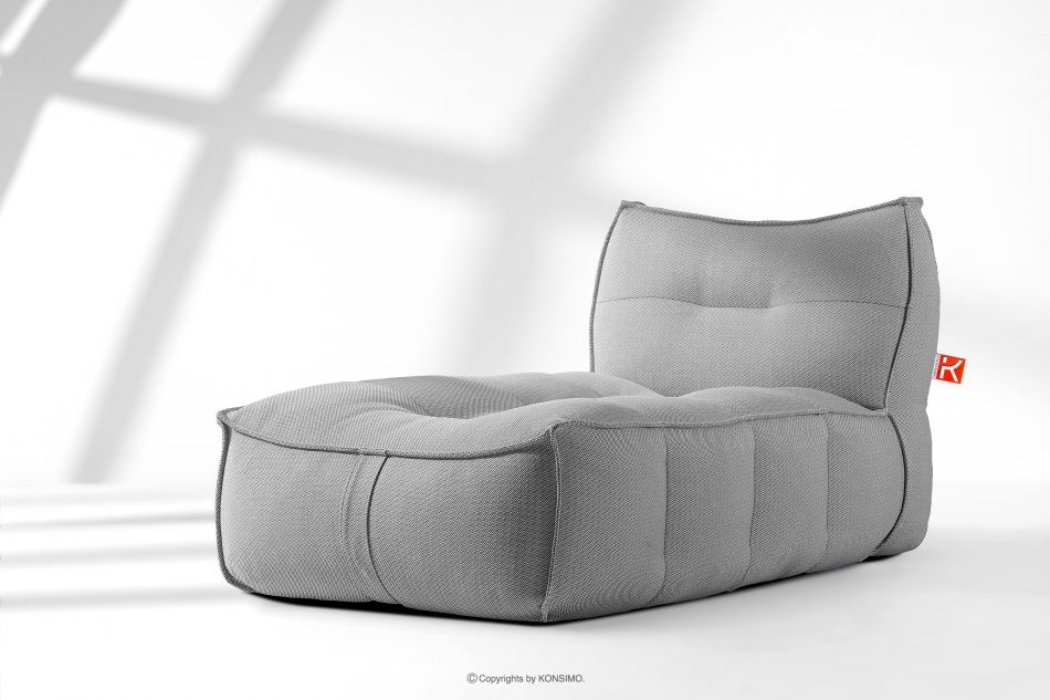 LOVIA Pohodlné záhradné lehátko z tkanej vonkajšej látky čierna/biela čierna/biela - obrázok 1