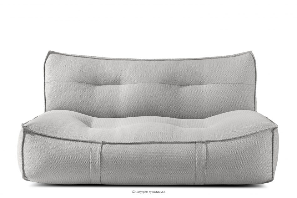 LOVIA Mäkká záhradná pohovka z tkanej vonkajšej látky tmavo šedá/biela tmavo sivá/biela - obrázok 0