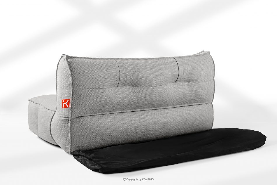 LOVIA Mäkká záhradná pohovka z tkanej vonkajšej látky tmavo šedá/biela tmavo sivá/biela - obrázok 10