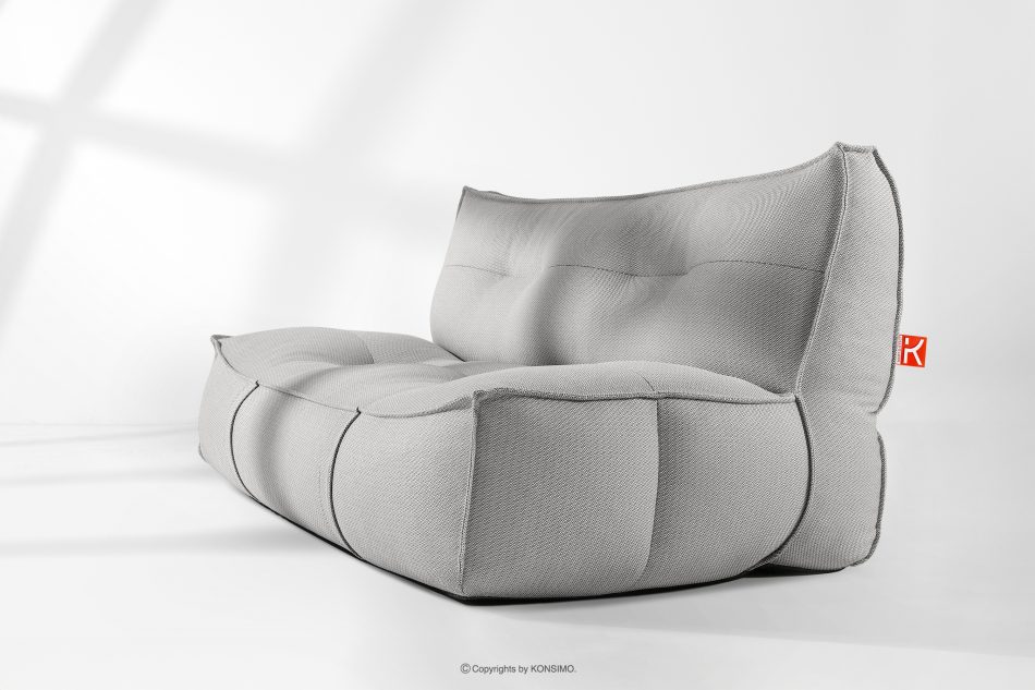 LOVIA Mäkká záhradná pohovka z tkanej vonkajšej látky tmavo šedá/biela tmavo sivá/biela - obrázok 15