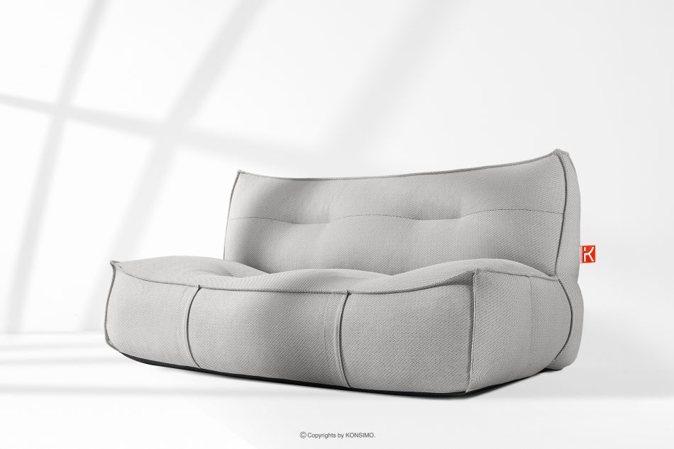 LOVIA Mäkká záhradná pohovka z tkanej vonkajšej látky tmavo šedá/biela tmavo sivá/biela - obrázok 16