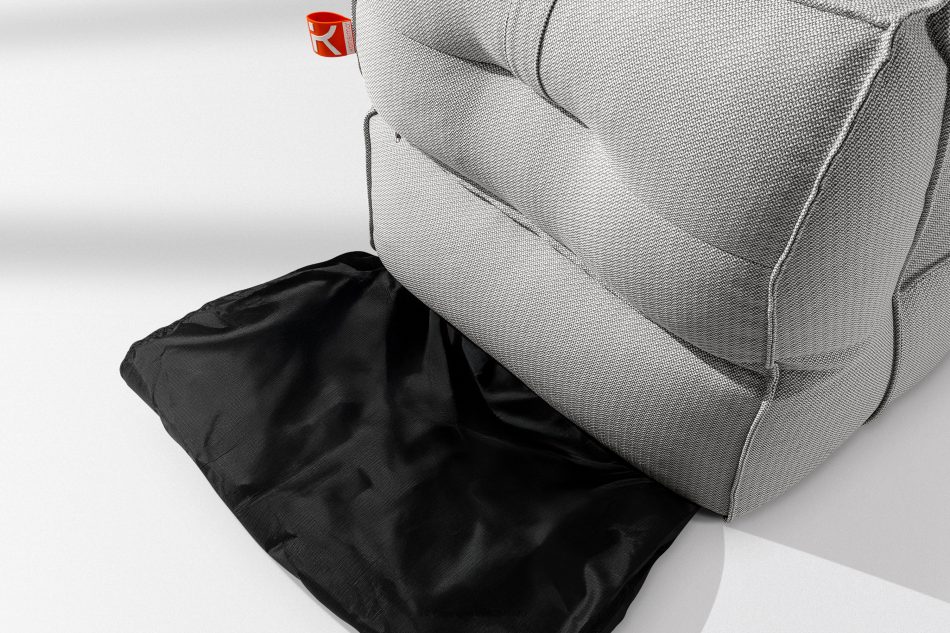 LOVIA Mäkká záhradná lehátka z tkanej vonkajšej látky, 2 ks, tmavo sivá/biela tmavo sivá/biela - obrázok 11