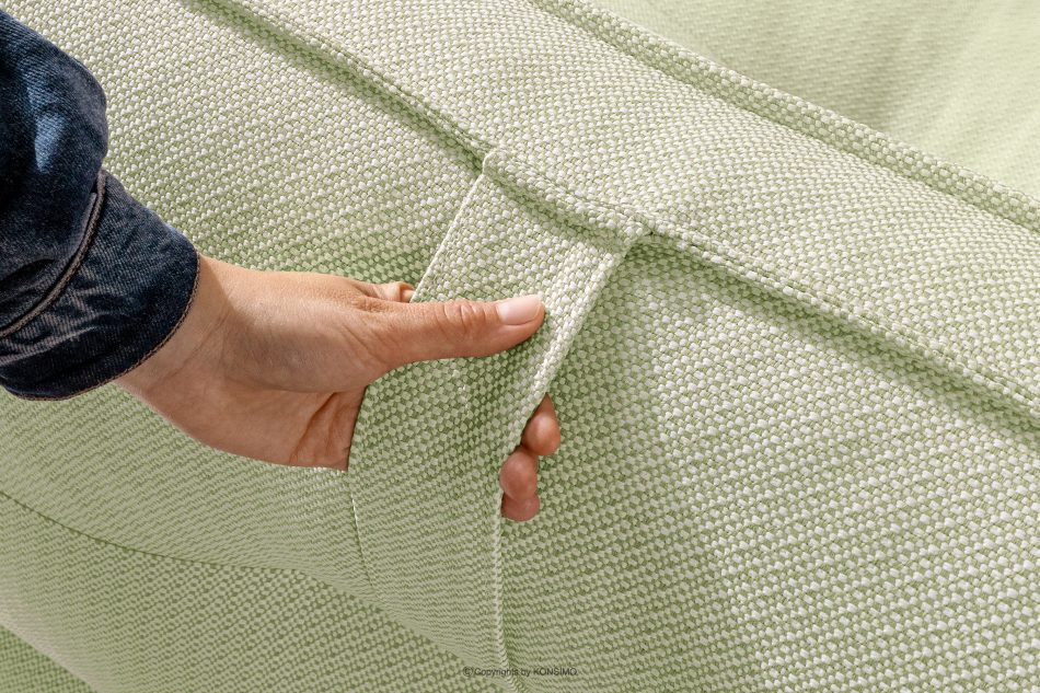 LOVIA Mäkká záhradná lehátka z tkanej vonkajšej látky, 2 ks, svetlo zelená/biela svetlo zelená/biela - obrázok 14