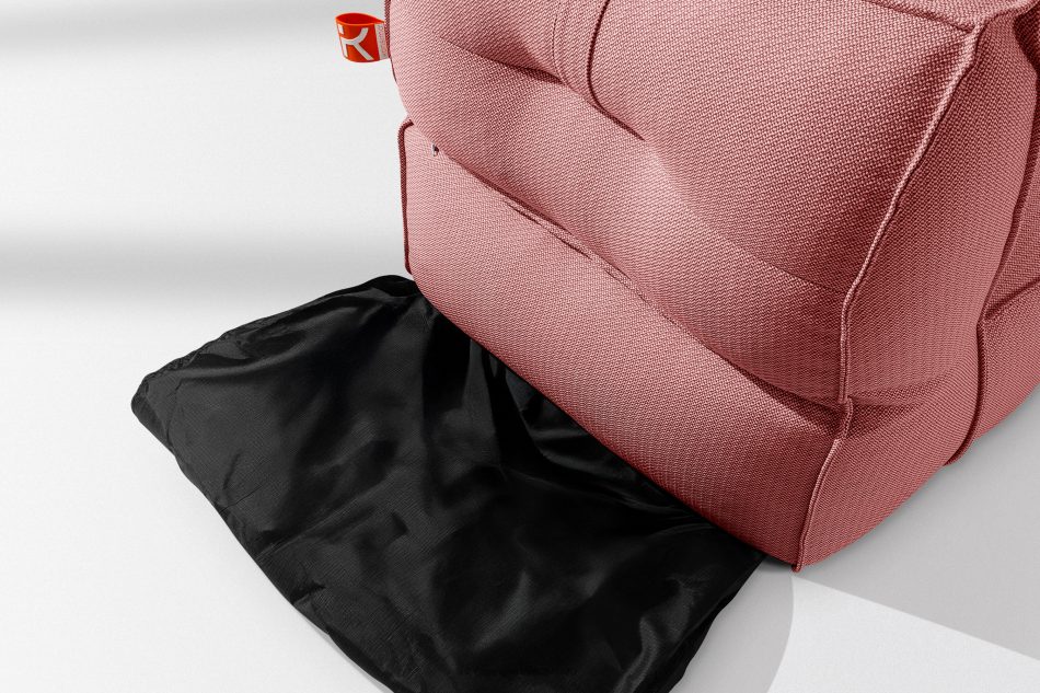 LOVIA Pohodlné záhradné lehátko z tkanej vonkajšej látky, 2 ks, červená/biela červená/biela - obrázok 11