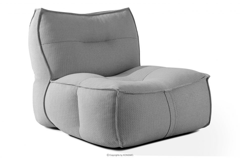 LOVIA Pohodlné záhradné kreslo a taburetka z tkanej vonkajšej látky čierna/biela čierna/biela - obrázok 3