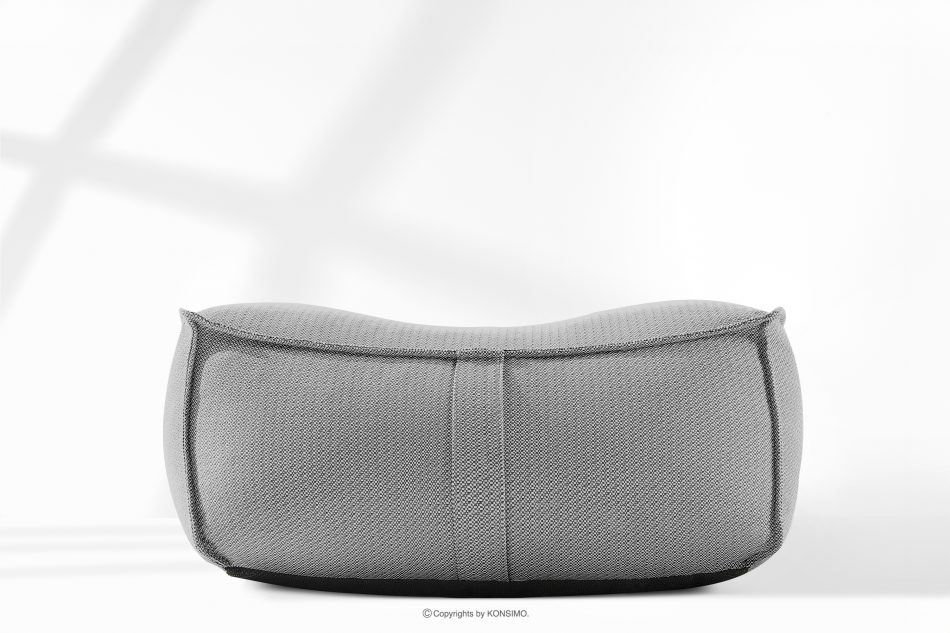 LOVIA Pohodlné záhradné kreslo a taburetka z tkanej vonkajšej látky čierna/biela čierna/biela - obrázok 28