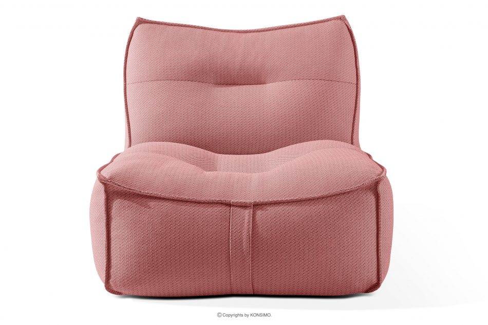 LOVIA Sada záhradného nábytku z tkanej vonkajšej látky červená/biela červená/biela - obrázok 2