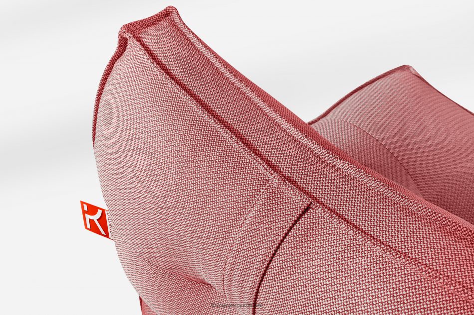 LOVIA Sada záhradného nábytku z tkanej vonkajšej látky červená/biela červená/biela - obrázok 6