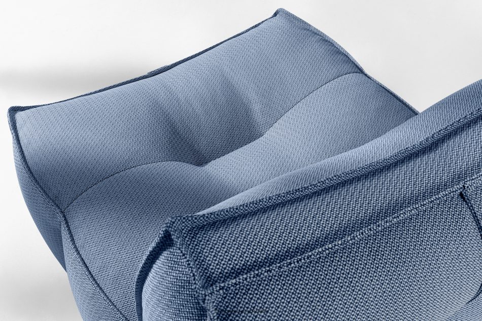 LOVIA Sada záhradného nábytku z tkanej vonkajšej látky tmavomodrá/biela tmavo modrá/biela - obrázok 7