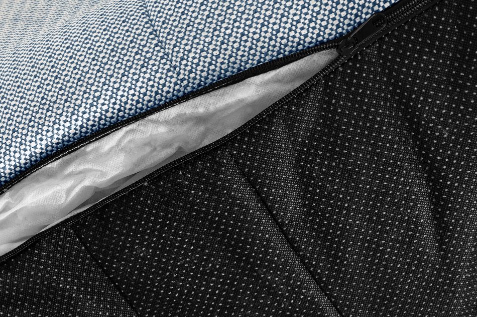 LOVIA Sada záhradného nábytku z tkanej vonkajšej látky tmavomodrá/biela tmavo modrá/biela - obrázok 21