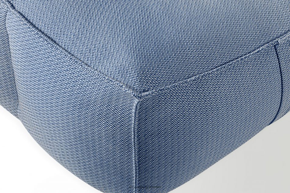 LOVIA Záhradný nábytok pohovka kreslo ležadlo taburetka tkanina pletená outdoorová tmavomodrá/biela tmavo modrá/biela - obrázok 9