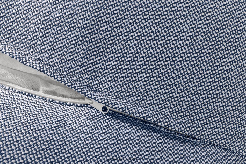 LOVIA Záhradný nábytok pohovka kreslo ležadlo taburetka tkanina pletená outdoorová tmavomodrá/biela tmavo modrá/biela - obrázok 12