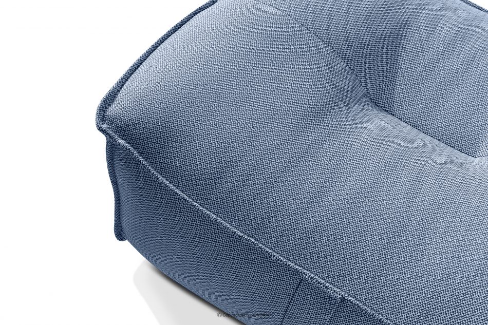 LOVIA Záhradný nábytok pohovka kreslo ležadlo taburetka tkanina pletená outdoorová tmavomodrá/biela tmavo modrá/biela - obrázok 17