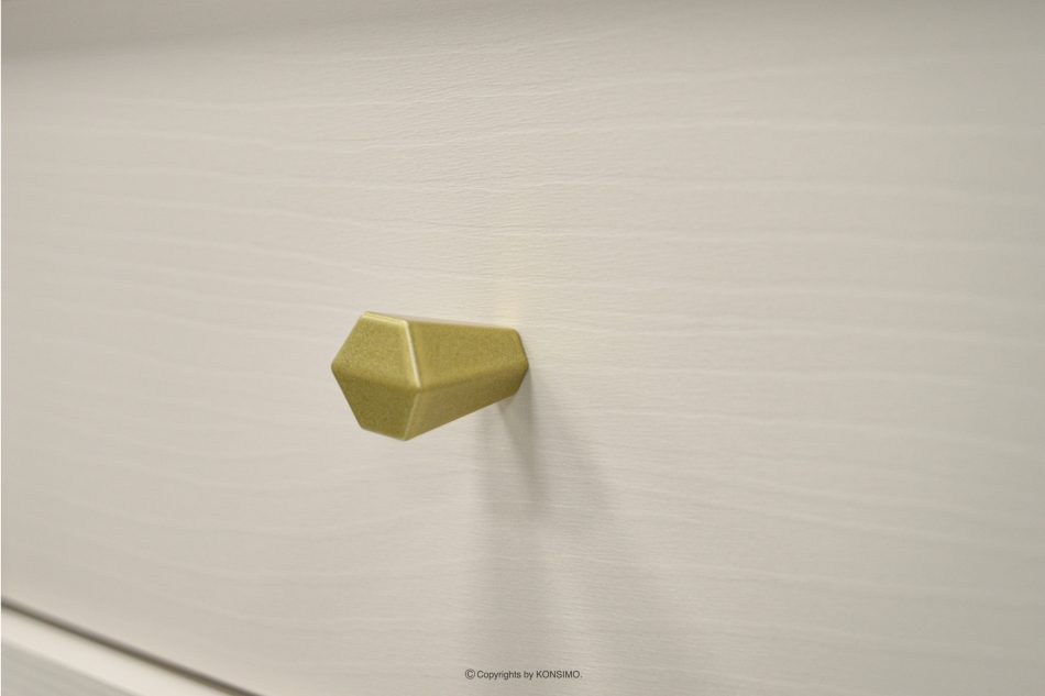 FLOREN Moderný nočný stolík na vysokých nožičkách krémový/zlatý krémová/zlatá - obrázok 4