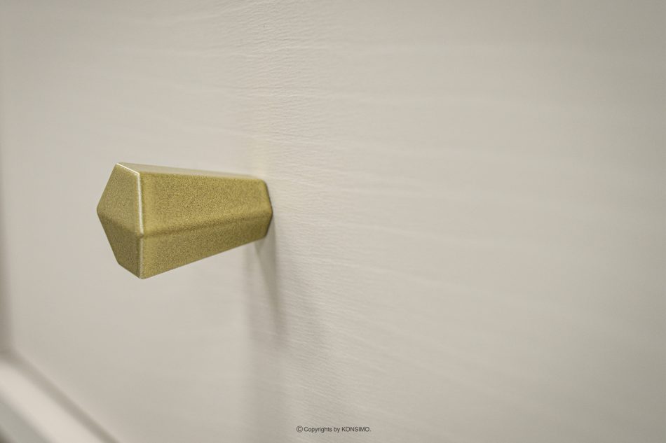 FLOREN Malá komoda na zlatých nohách krémová krémová/zlatá - obrázok 3