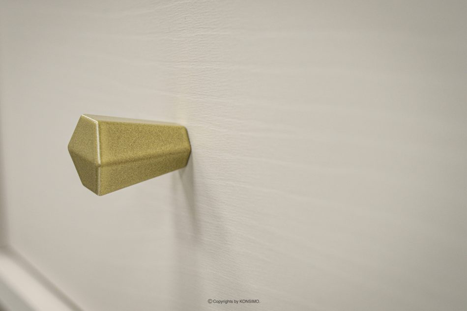 FLOREN Malá komoda na zlatých nohách krémová krémová/zlatá - obrázok 3