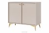 FLOREN Úzka komoda na zlatých nožičkách krémová krémová/zlatá - obrázok 1