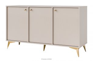 FLOREN, https://konsimo.sk/kolekcie/floren/ Krémová komoda so zlatými nožičkami moderná krémová/zlatá - obrázok