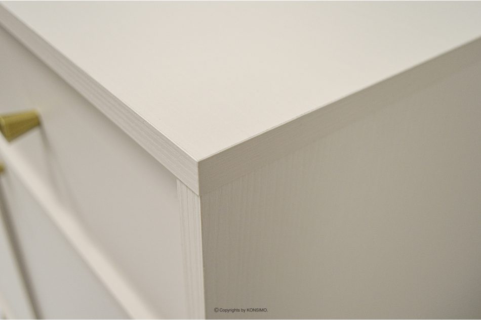 FLOREN Krémová komoda so zlatými nožičkami moderná krémová/zlatá - obrázok 3