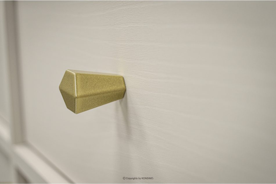 FLOREN Krémová komoda so zlatými nožičkami moderná krémová/zlatá - obrázok 5