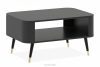 LONA Moderný konferenčný stolík na zlatých nohách čierny čierna - obrázok 1