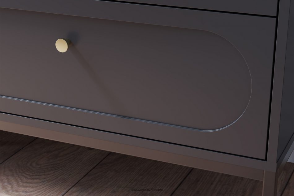 TILA Široká komoda s čiernymi nožičkami čierna - obrázok 3