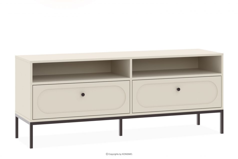 TILA Skrinka RTV krémovej farby na nožičkách krémová - obrázok 0