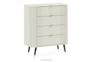 Rýhovaná komoda krémová