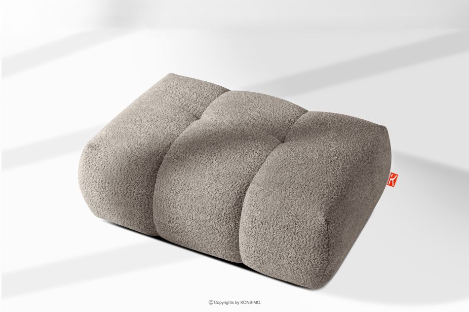 LIRA Puf z tkaniny boucle sivá sivá - obrázok 8