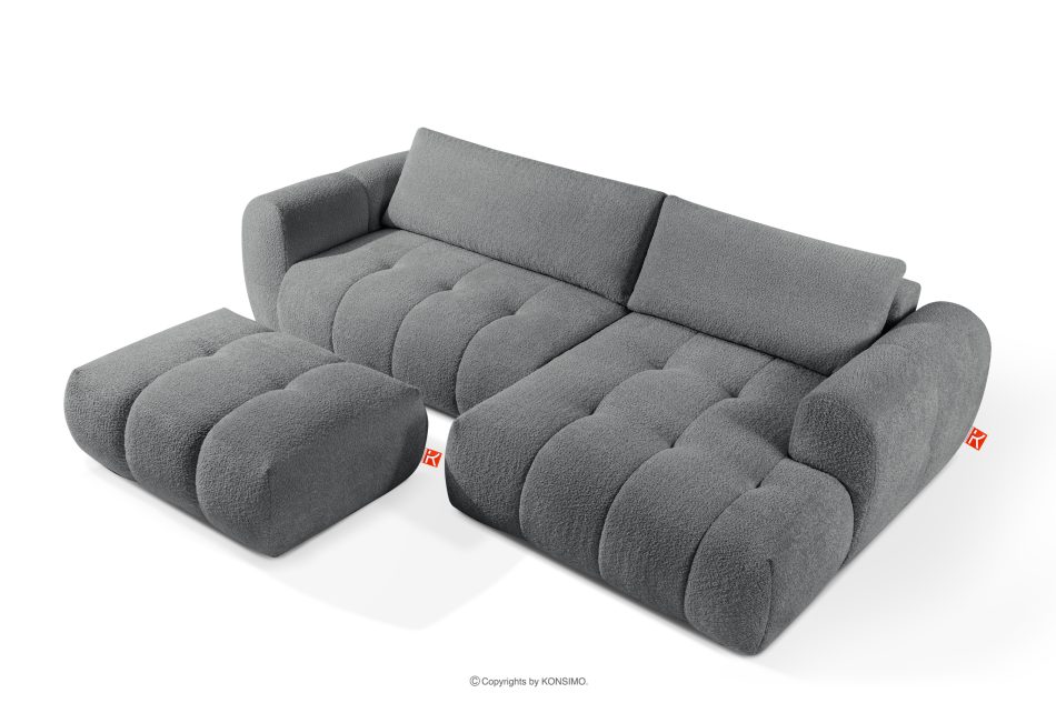 LIRA Puf boucle v štýle japandi tmavo sivá tmavo sivá - obrázok 6